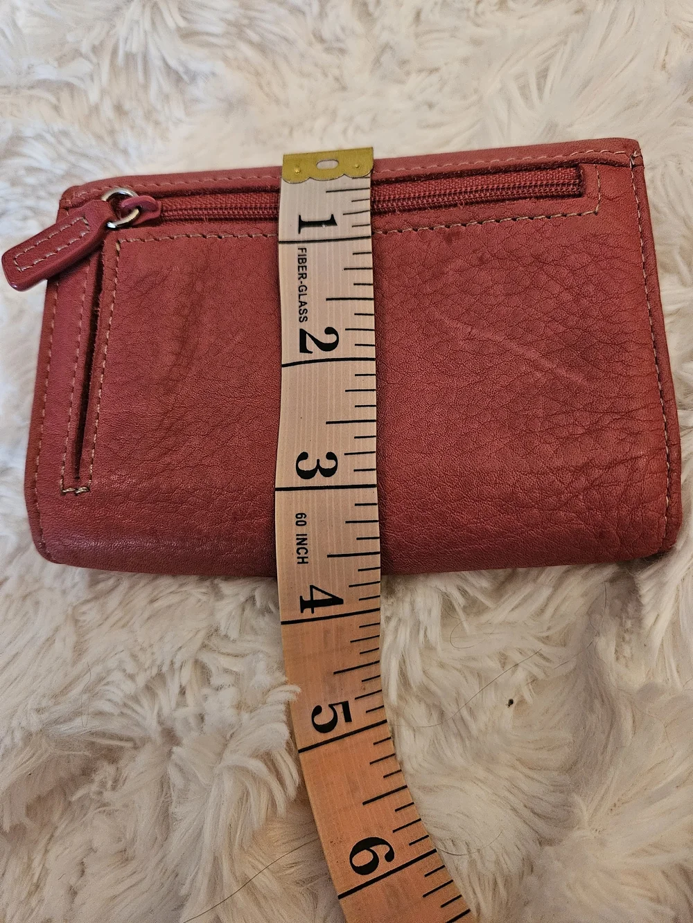 Fossil✨️Pink Leather Kiss-Lock Wallet